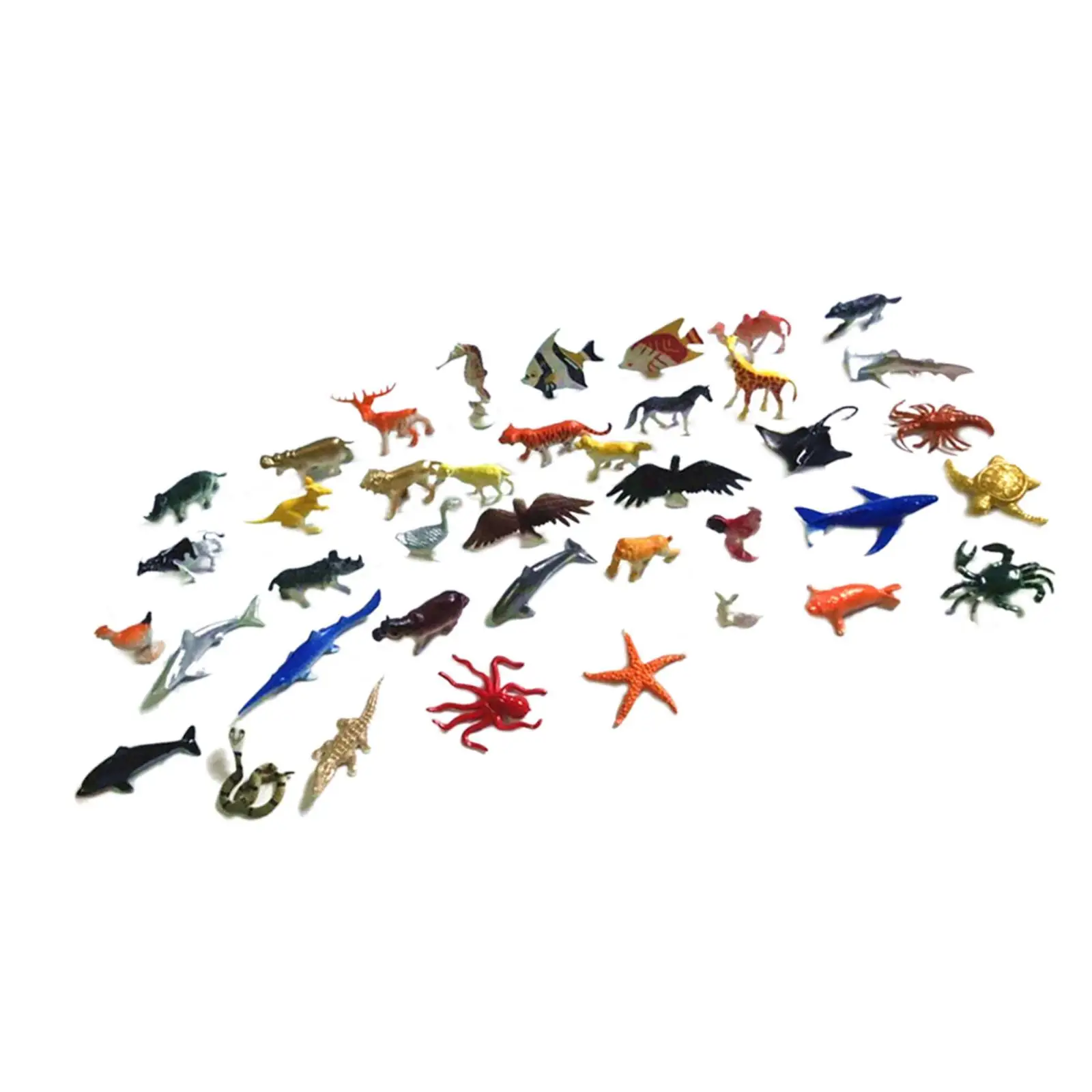 40x Animal Figurines Birthday Gifts Cognition Toy for Age 3+ Kids Girls Boys