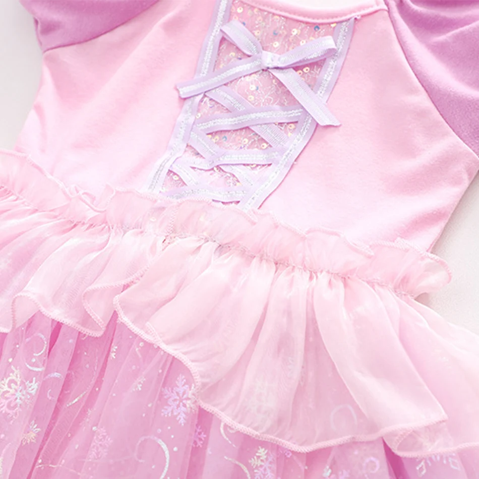 Baby Rompers Girls Princess Cosplay Dress Toddler Clothes Kids Jumpsuit Costume Infant Birthday Party Newborn Clothing 3-18M