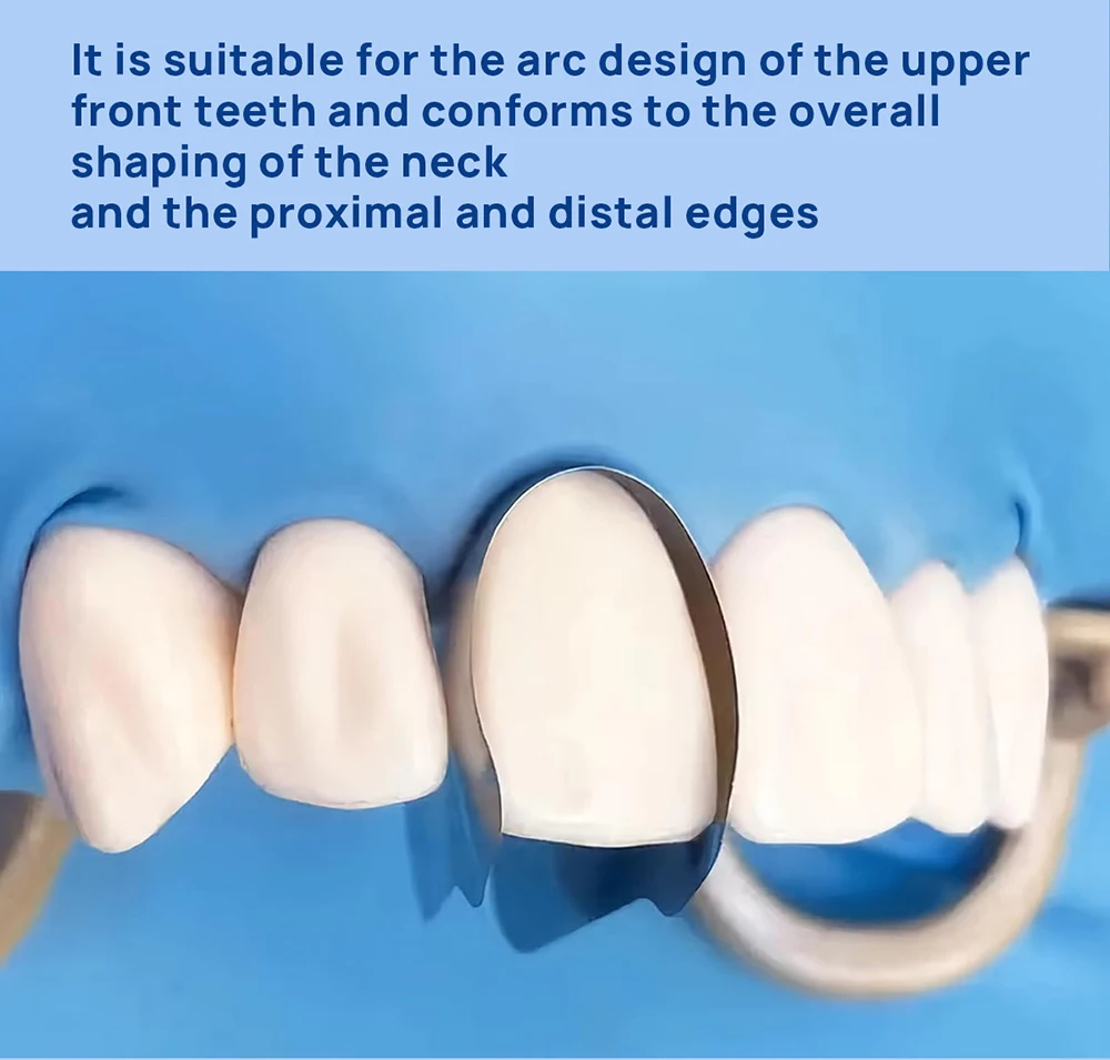30PCS AZDENT Dental Matrix Konturierte Anterior M8 Metall Matrix Bands Schnitt System Matrizen Zahnmedizin Werkzeuge Materialien – Detail 5