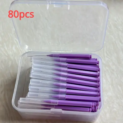 30/80/150/160Pcs I-type push pull interdental brush 0.6-1.5Mm Cleaning Between Teeth Oral Care Orthodontic I Shape Tooth Floss - Image 22