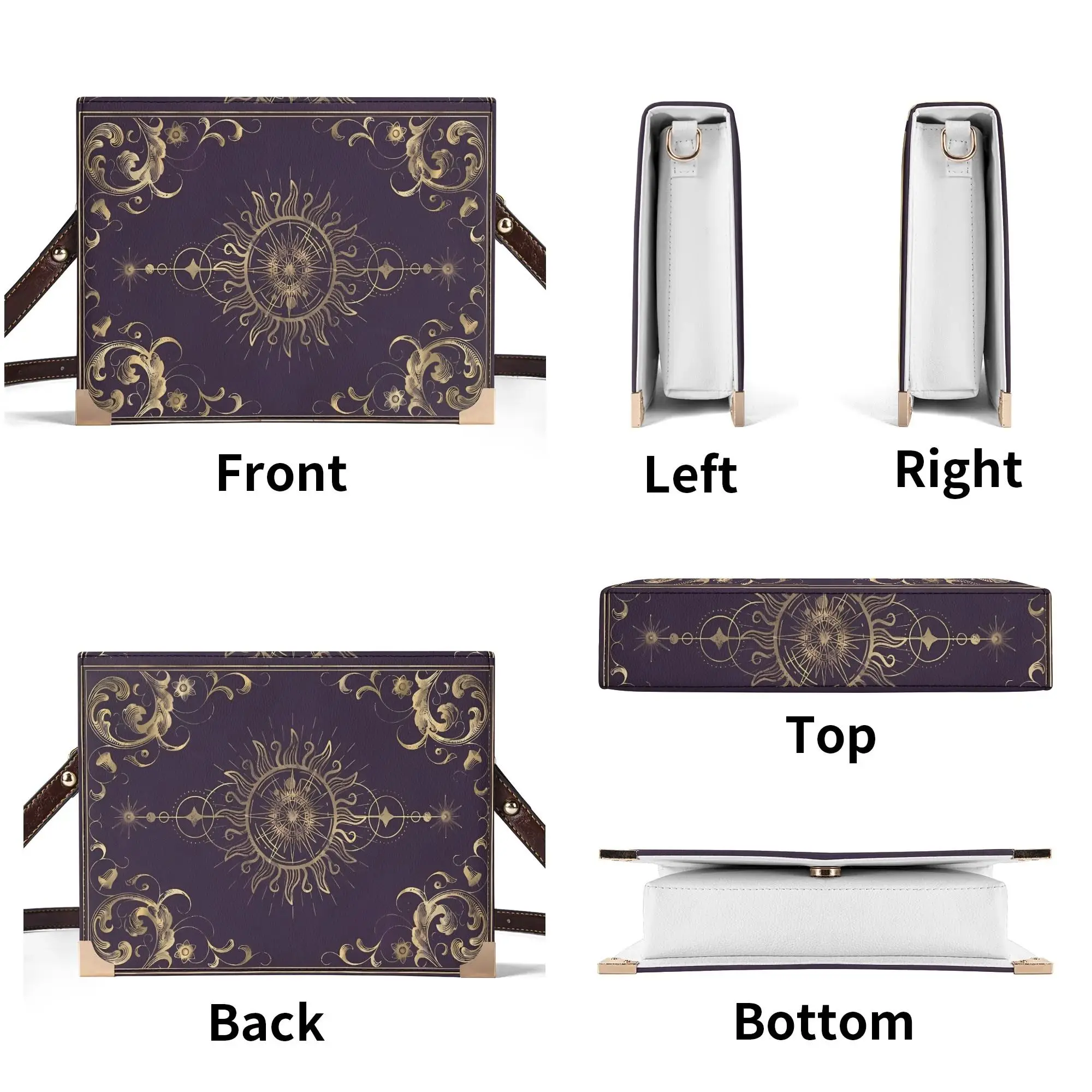 Book Siz Fashion Women\'S Bag Custom Design Pu Material Unique Design Hand In Hand With A Handbag Crossbody Bag