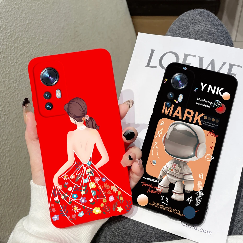 For Xiaomi 12 Pro Case MI 12X 5G Cute Astronaut Silicone Phone Back Cover For Xiaomi 12X 12 X 12Pro Cases Protective Shell Capas