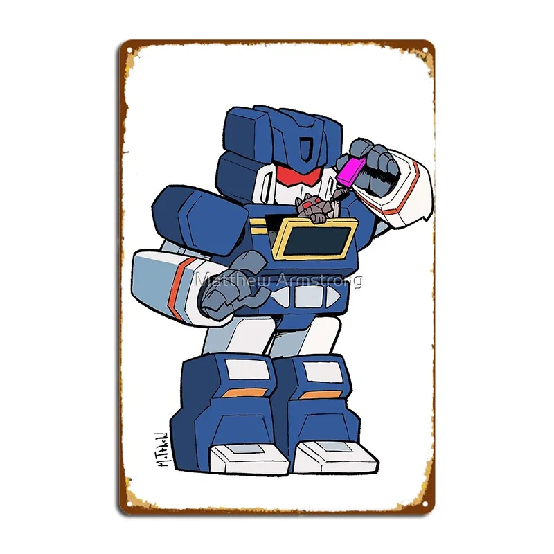 Soundwave And Kitty Metal Signs Wall pub Kitchen Decoration Plates Tin sign Posters