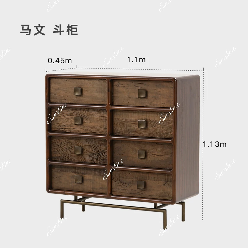 Italian-style chest, locker, storage cabinet, wabi-sabi storage, side cabinet