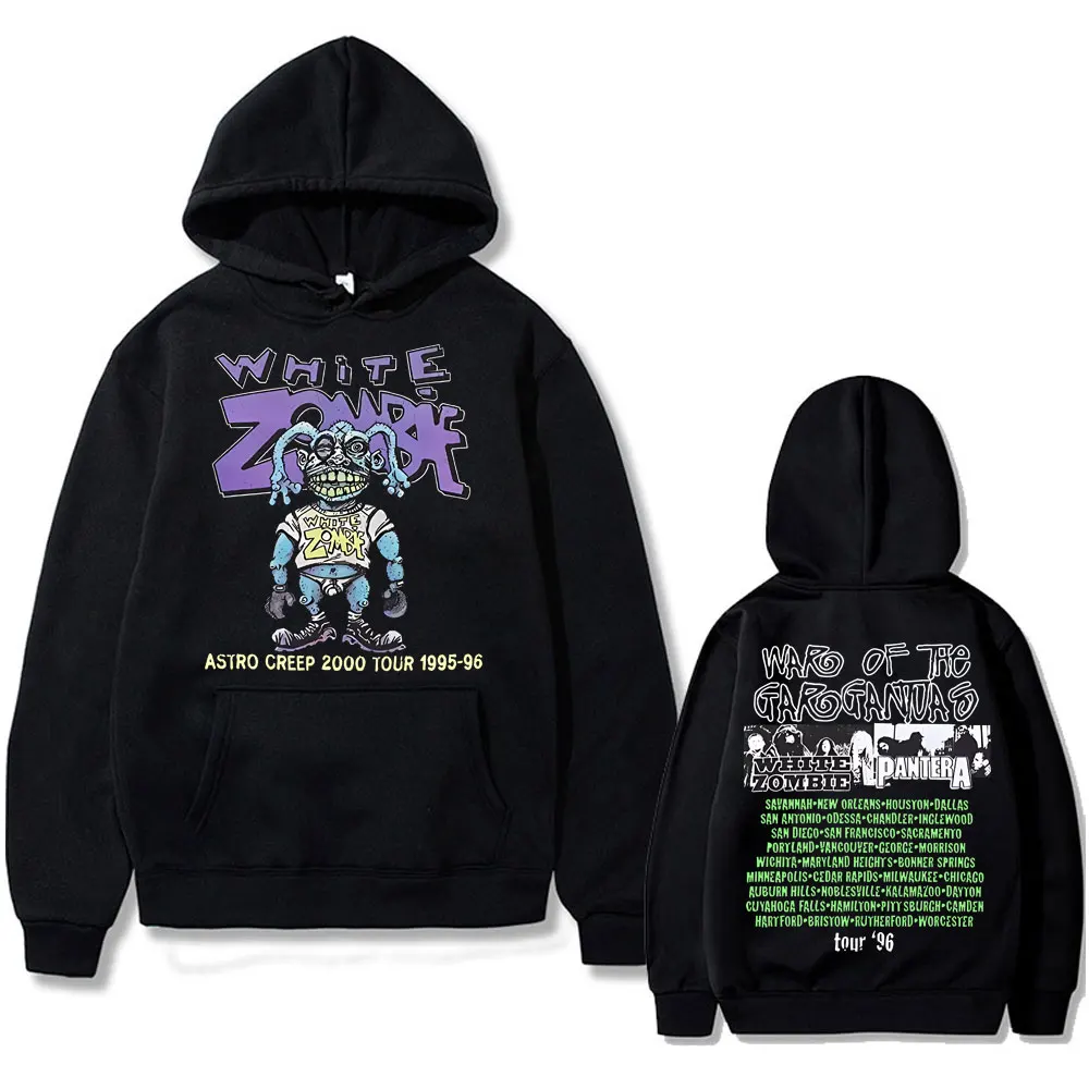 

Rock Band White Zombie Astro Creep 2000 Tour Hoodie Rob Zombie Graphic Sweatshirt Men Women Vintage Rock Metal Oversized Hoodies