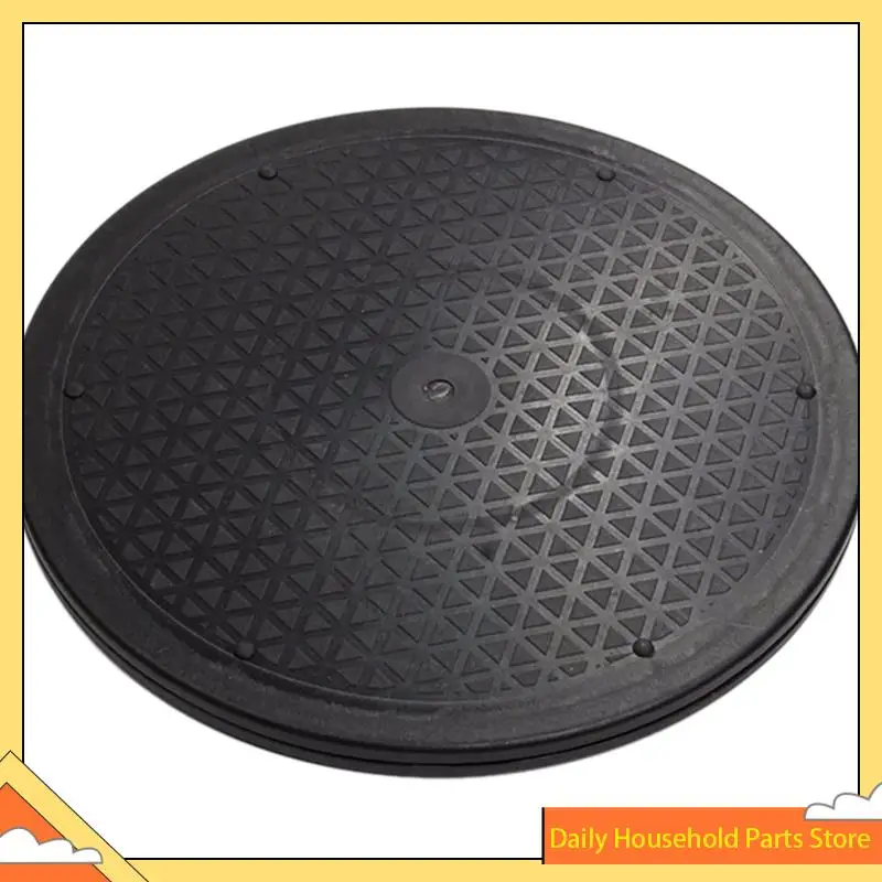 【Great Sale】12 Inch Heavy Duty Rotating Swivel Steel Ball Bearings Stand For Monitor TV Turntable Lazy Susans Black Round Shape