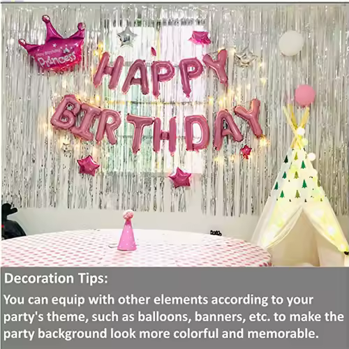 Cheap as a Party Metallic Tinsel Foil Fringe Curtains Backdrop for Birthday New Year Eve Party Photo Wedding Decor - Image 3