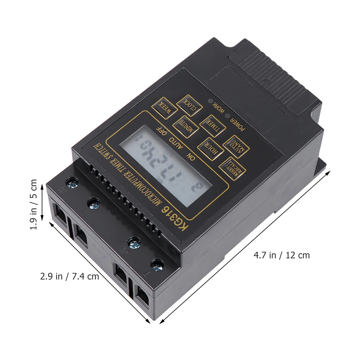 

1pc Microcomputer Timer Switch 220V 30A Black Clear Display Durable Electronic Component For Microcomputer