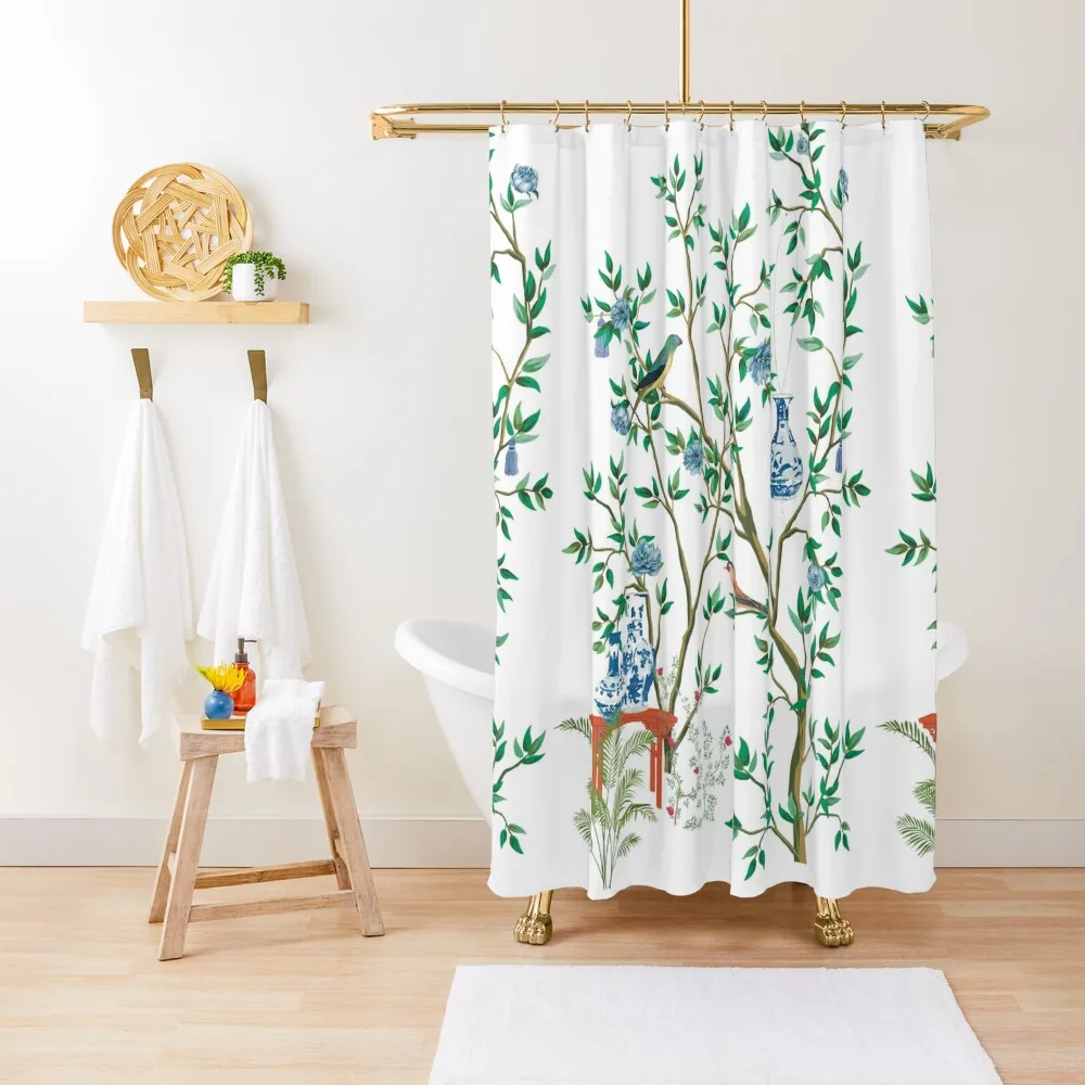 

Chinoiserie Lane Collection Vol 1 Shower Curtain For Bathroom Modern Accessory Bathrooms Bathroom Accessory Curtain