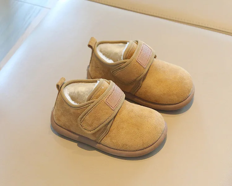 Winter-Fleece-Winterstiefel für Jungen und Mädchen, warm, rutschfest, mit weicher Sohle, Baumwollstiefel, leichte, bequeme Slip-on-Freizeitschuhe für Kinder. – Detail 3