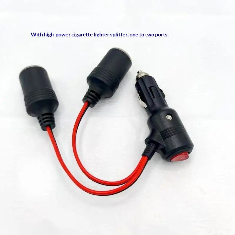 Car Cigarette Lighter Splitter Cable with On/Off Switch, 1 to 2/3 Power Adapter High Power Socket