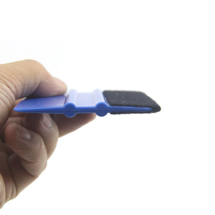 

1PC Blue Squeegee With Felt Edge For Car Van Bike Wrap Wrapping Squeegee Tool Scraper Car Wrap Applicator Tool