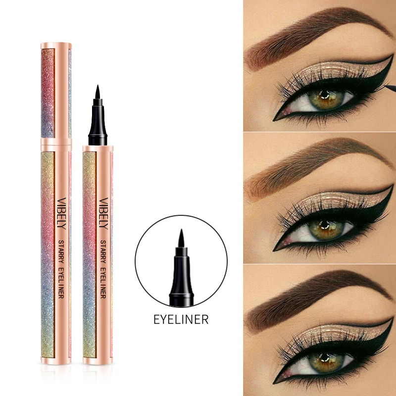 

VIBELY Starry Sky Black Liquid Eyeliner Pen Waterproof Quick Drying Eye Liner Pencil Women Beauty Cosmetics Eye Makeup Products