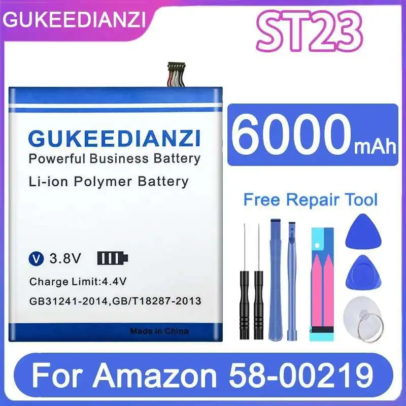 

Tablet Battery High Capacity Long Lasting 6000Mah ST23 For Amazon 58-00219