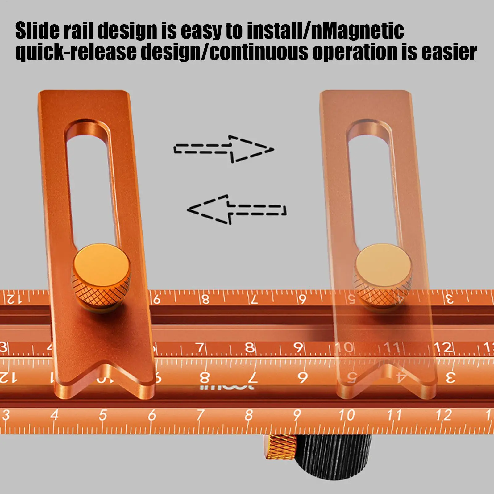 Precision Ruler 4-Sided Portable Gauge Scribing Measure Tools For Carpenter Carpentry Construction Miter Cutting Working Tile
