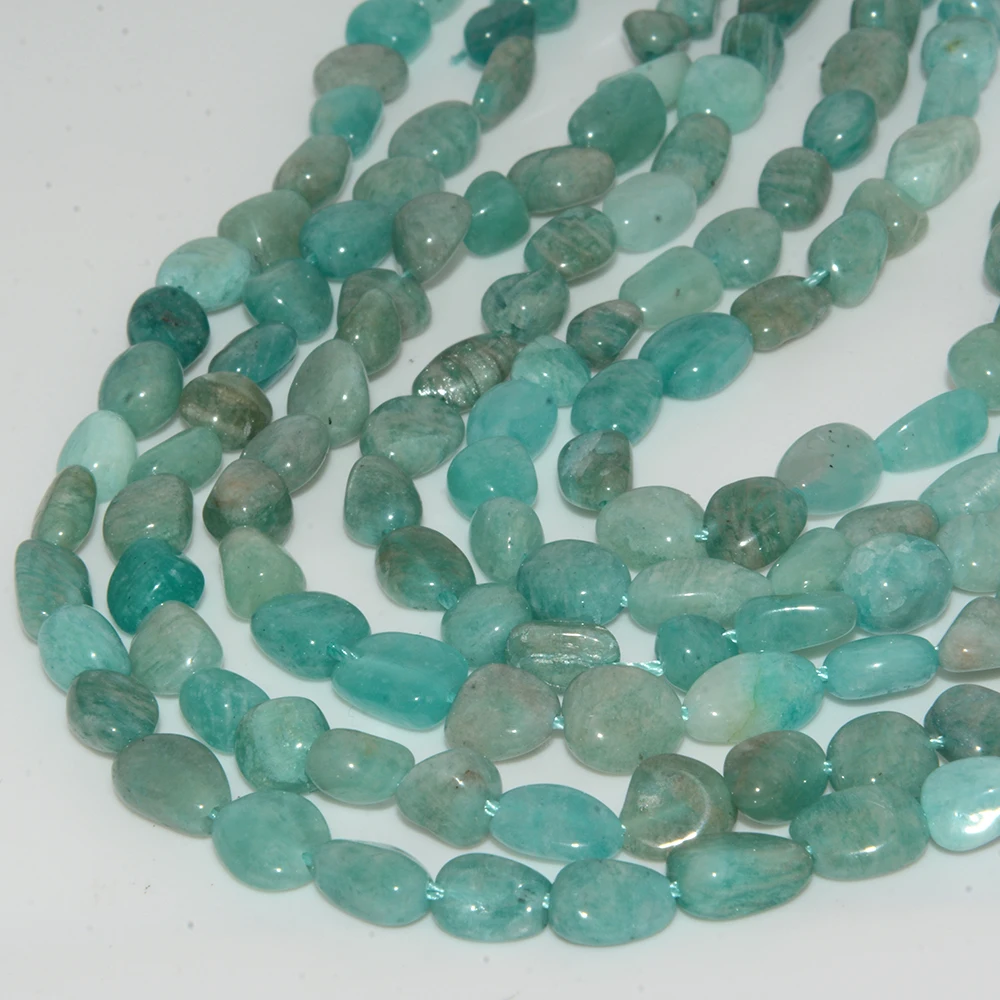 Natural Amazonite Irregular Nugget Beads, DIY Pulseira e Colar Fazendo, Tamanho Rought, 6x8mm