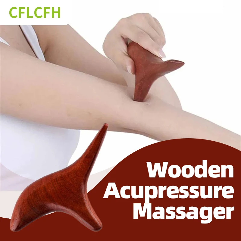 

Wood Massage Tool Trigger Point Wooden Therapy Gua Sha Stick Lymphatic Drainage Tools Triangle Massager For Back Leg Hand Face