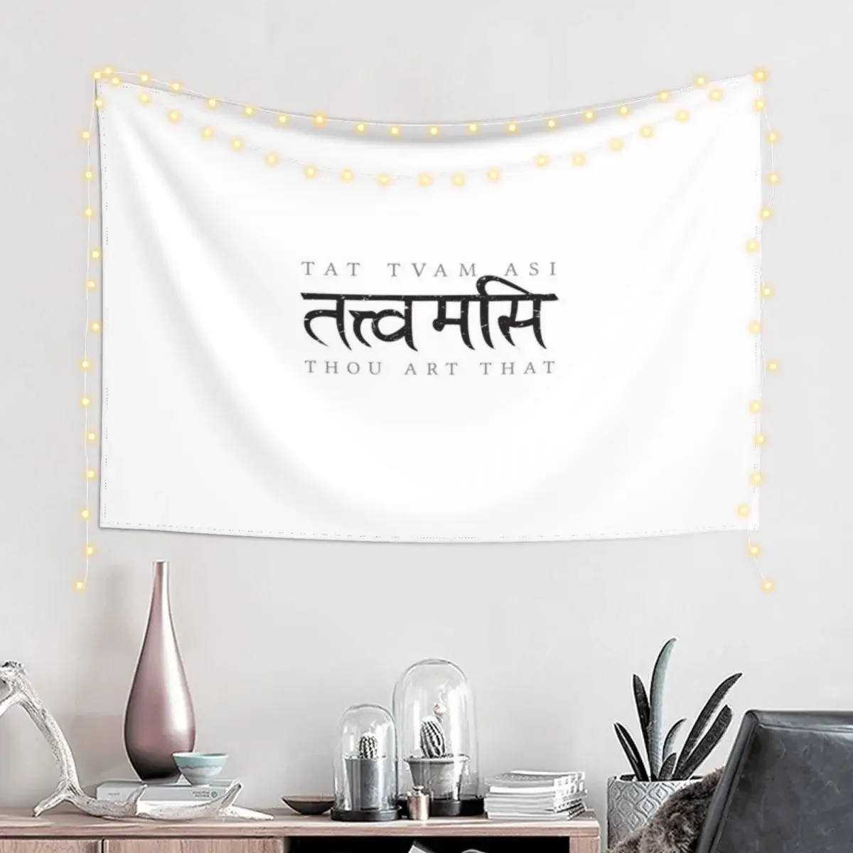 Tat Tvam Asi (Thou art that), black Tapestry Room Ornaments Wall Hanging Home Decorating Tapete For The Wall Tapestry