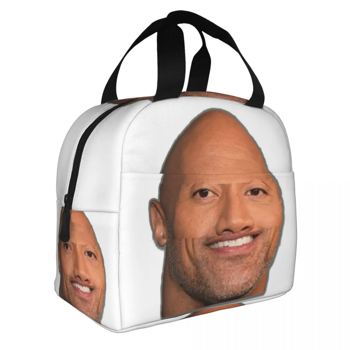 Custom Dwayne The Rock Johnson Meme Insulated Lunch Bag for Women Leakproof Cooler Thermal Lunch Box Beach Camping Travel