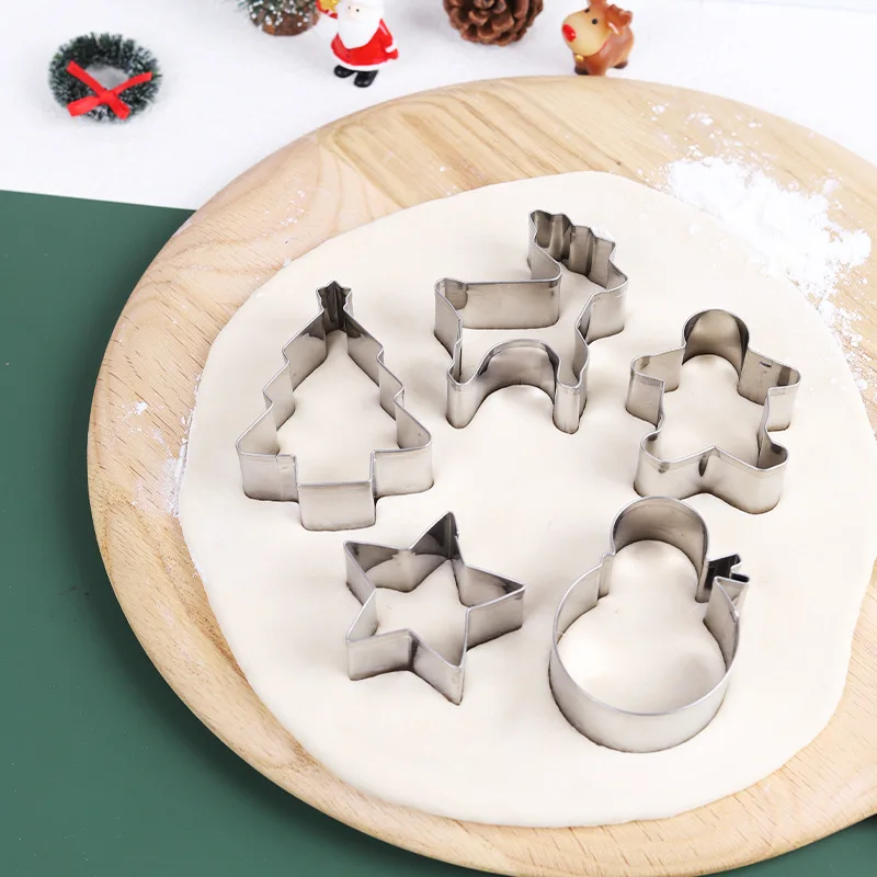 Stainless steel Christmas cookie mold snowflake Christmas tree gingerbread man cookie mold baking cookie mold