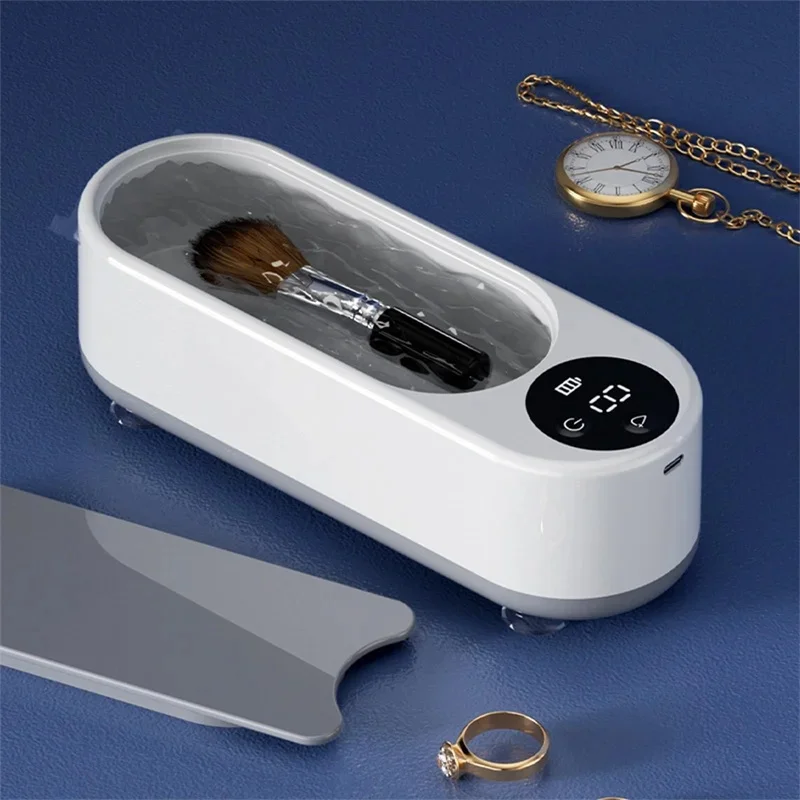 Portable Household Cleaning Machine, 400ml Clean Pod Ultrasonic Cleaner, Jewelry Cleaner Machine for Ring, Glasses, Makeup Brush