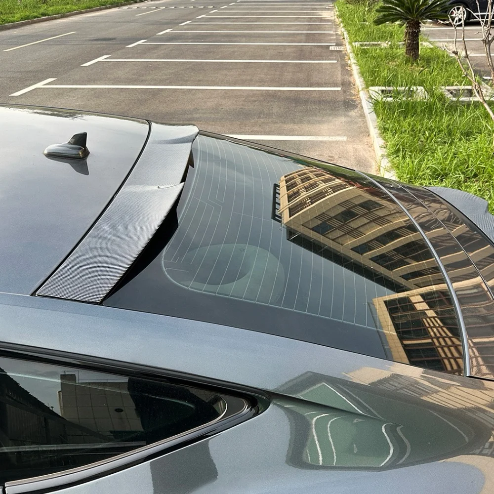 Roof spoiler for Audi A7 S7 C8 2019-2024 black carbon fiber look ABS trunk spoiler car tuning accessories