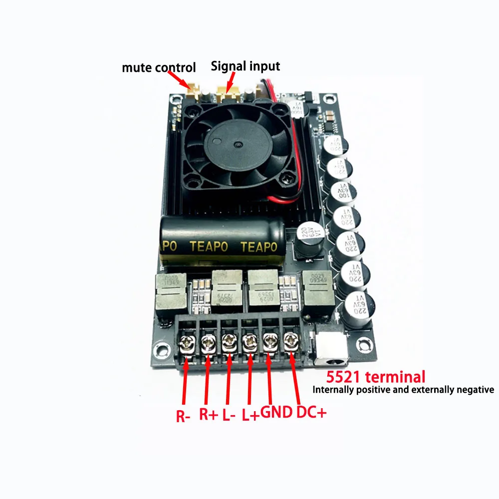 TPA3255 HIFI Stereo 300W*2 Class D Amplifier Digital 2.0 Channel 600W Audio Power Amplifier Board DC 48V