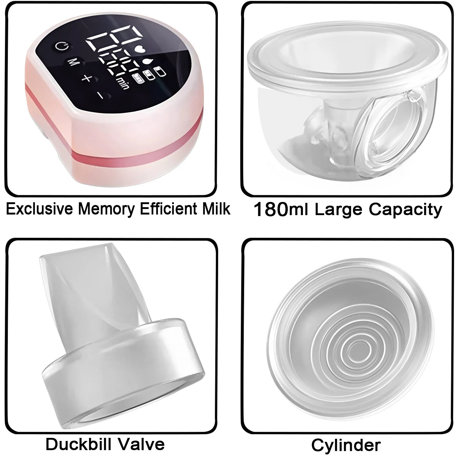 Wearable Electric Breast Pump Hands Free Smart Suction Milking Machine Wearable Silicone Portable Baby Breast Milk Breast Pump