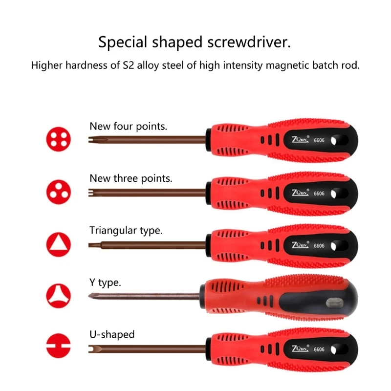Special-shaped Screwdriver Set U-shaped Y-Type Triangle Inner Three Points