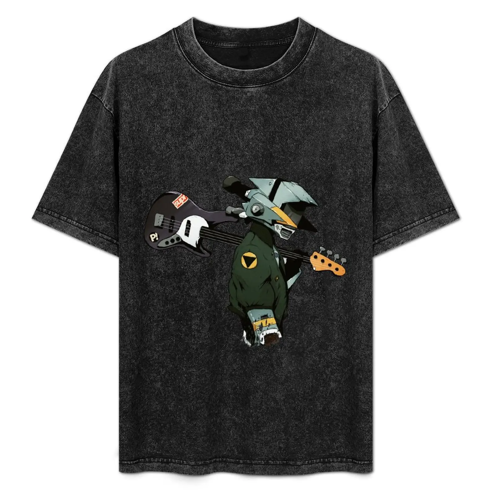 

FLCL Guitar T-Shirt men t shirt cotton 100% t shirts with prints T-Shirt