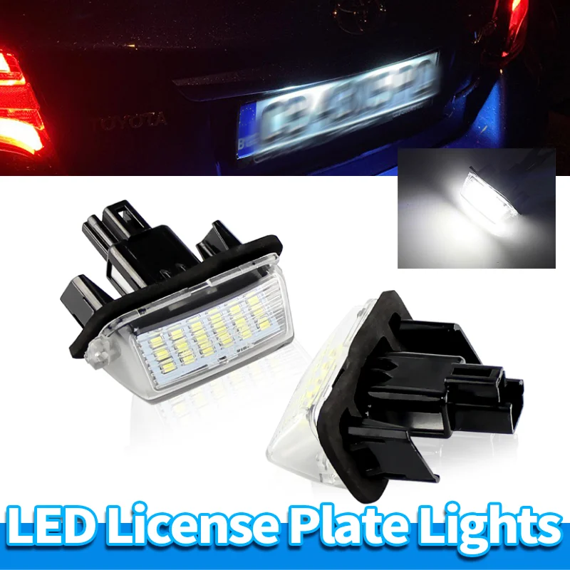 2 قطعة الخلفية LED رقم لوحة ترخيص أضواء مصباح لتويوتا كامري يارس أفالون هايلاندر بريوس C VERSO-S 2012-2019 81270-0D120 #1