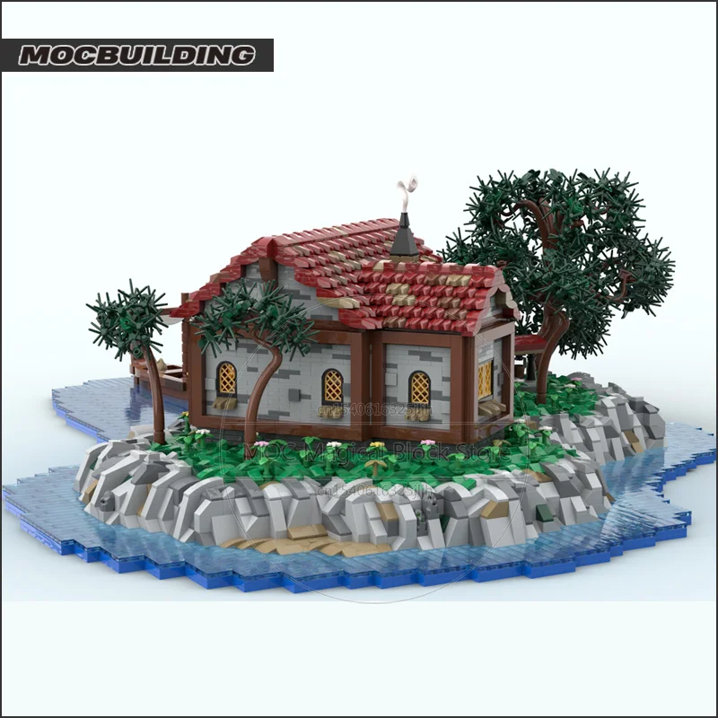 Architettura dell'isola greenparadise Moc Building Blocks tecnologia mattoni modello di assemblaggio fai da te collezione creativa giocattoli regali di natale