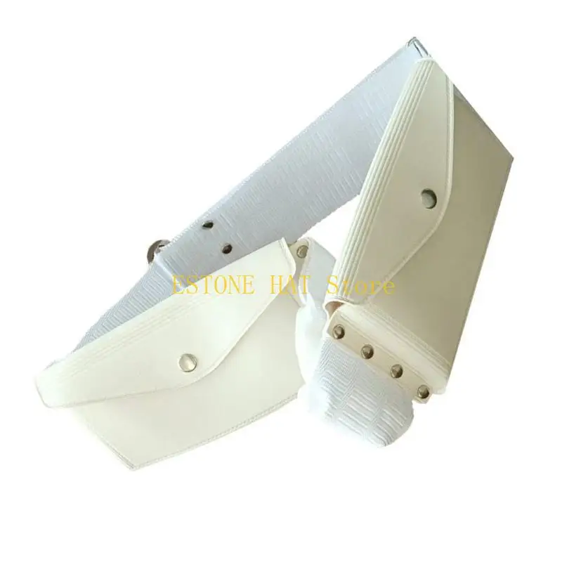 

49MF белая поясная цепочка с поясом с шипами, передние карманы для поясной сумки для хаджа и умры, пояс с шипами