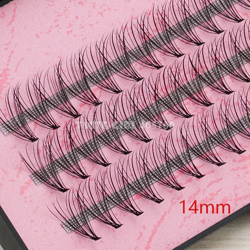 57 Knots 12 Hairs Black Thin Natual Long Curl Individual False Eyelashes Eye Lash Makeup Extension L1612