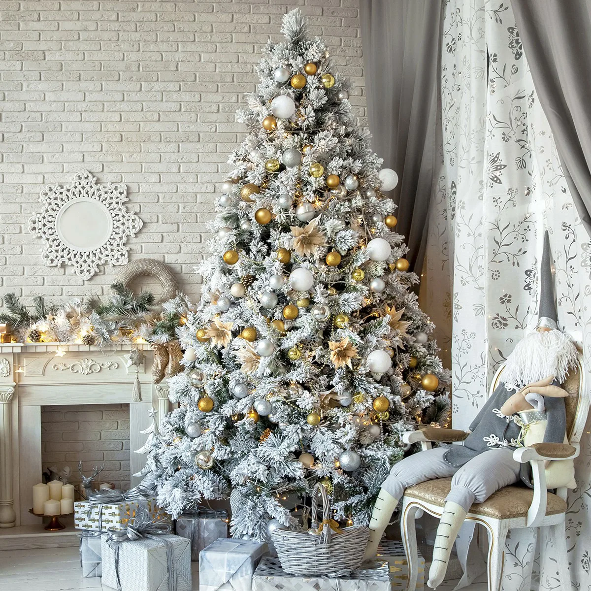 

1.2m Christmas tree home decoration encrypted luminous small falling snow tree package large flocking tree home accessories