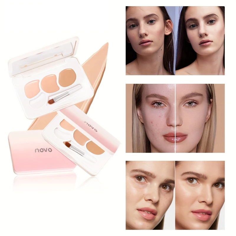 3色コンシーラー、ウォータープルーフコンシーラー、完璧なコンシーラー効果、プロ仕様メイクアップコンシーラー