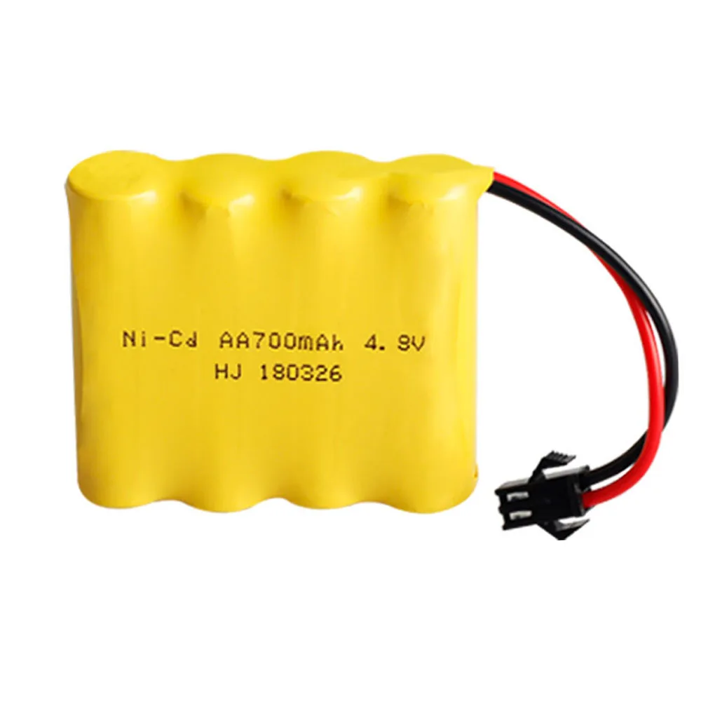 4.8V 700mAh Ni-CD Battery SM Plug and Charger Set For Rc toys Boats Cars Tanks Guns Robots 4* AA 4.8 V Rechargeable Battery Pack