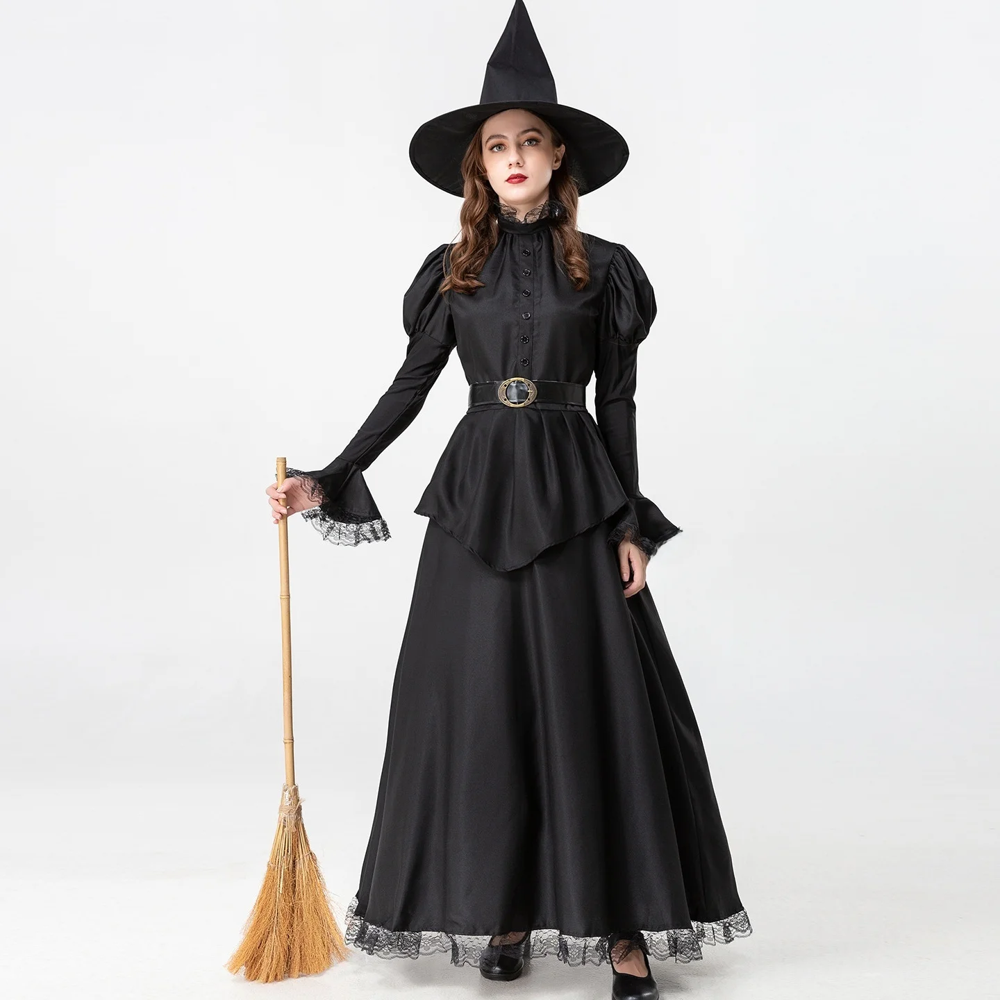 مجموعة أزياء Bla Witch النسائية الجديدة، ملابس الهالوين، ملابس المسرح الصينية التقليدية القابلة للتصنيف للسيدات