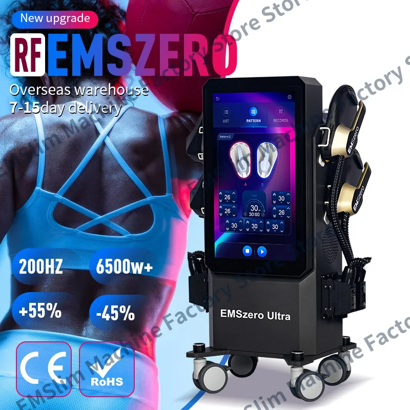 

New EMSzero 15 Electromagnetic Coil 6500W Ems Body Muscle Sculpt Machine Build Muscle Stimulate Machine Pelvic Pads Available