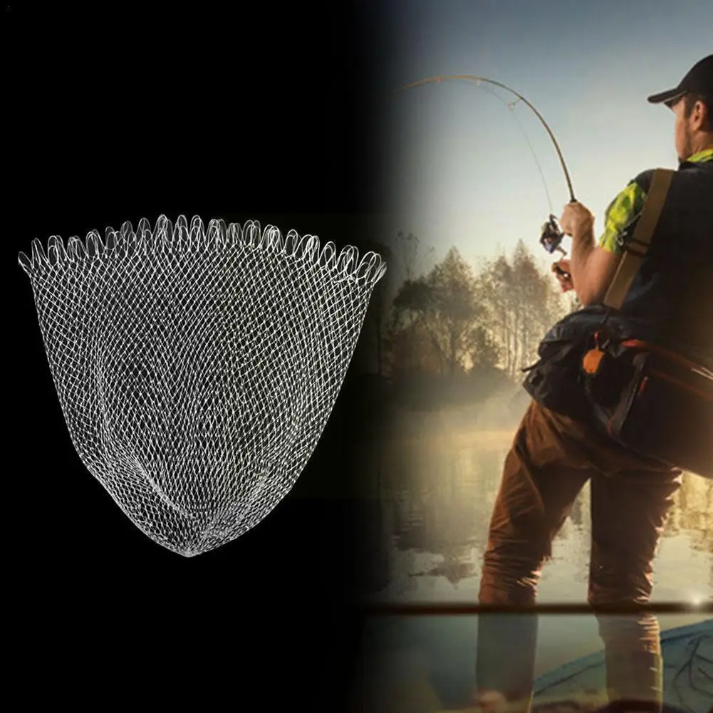 30-60CM Nylon Net Small Hole Diameter Portable Fishing Collapsible Hole Net Tools Mesh Hole Fishing Net A5V7