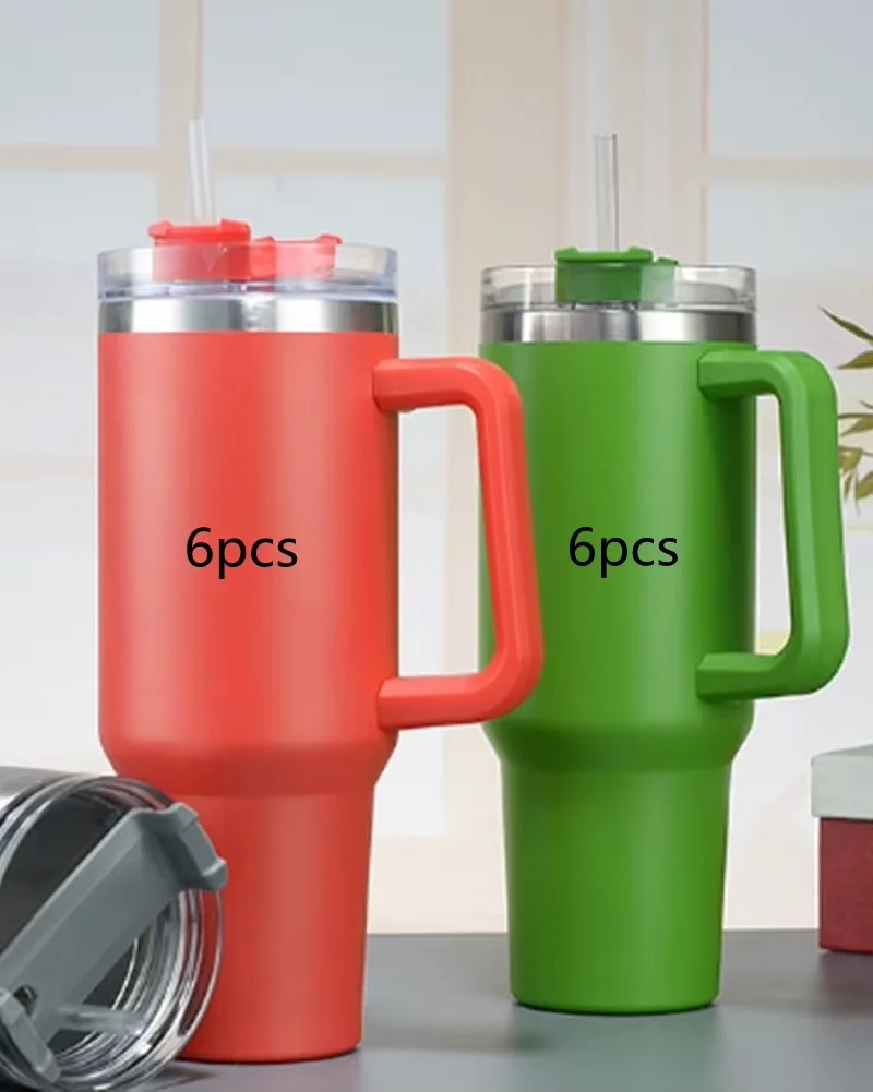 

Упаковка из 12 шт., 40 унций, стакан с двойными стенками из нержавеющей стали, с порошковым покрытием и ручкой на Рождество Ху