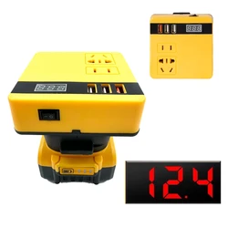 Power Inverter for Dewalt 20V Battery DC 18V to AC 220V Battery Inverter Portable Power Station Generator Charger Adapter