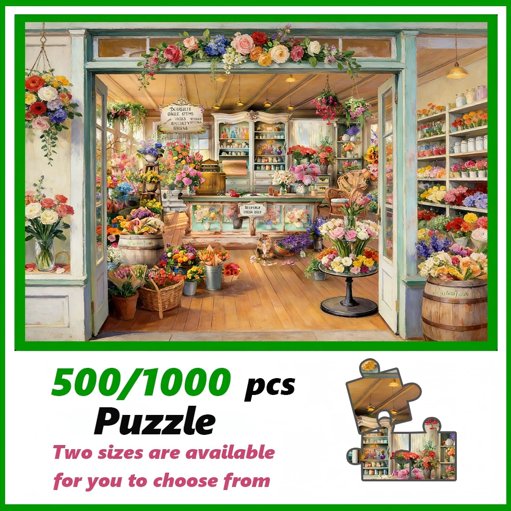Un puzzle de haute qualité de 500/1000 pièces, parfait pour les adultes, est un jeu familial amusant qui aide à soulager le stress et est idéal pour les anniversaires.