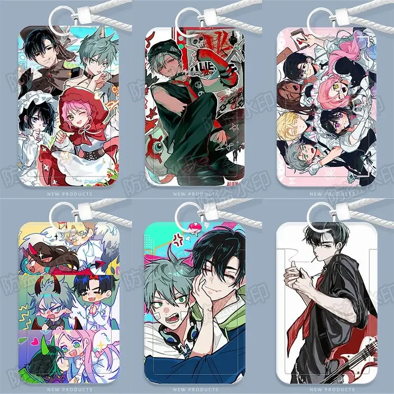 Anime Alien stage IVAN TILL Card Badge Holder Lolita Card Cover Hard Case Card  Keychain Pendant Cosplay Gift