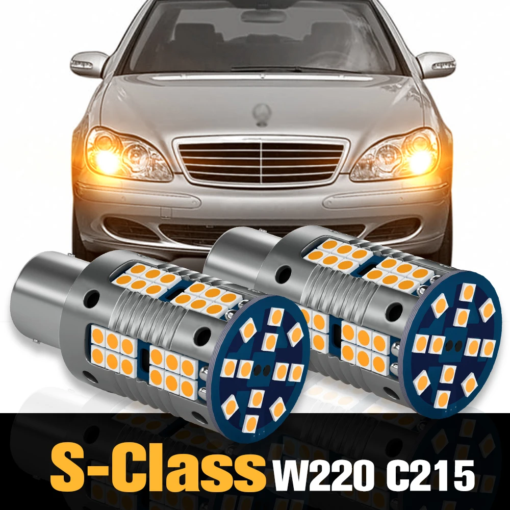 

2pcs Canbus LED Turn Signal Light Lamp Accessories For Mercedes Benz S Class W220 C215 1999 2000 2001 2002 2003 2004 2005 2006