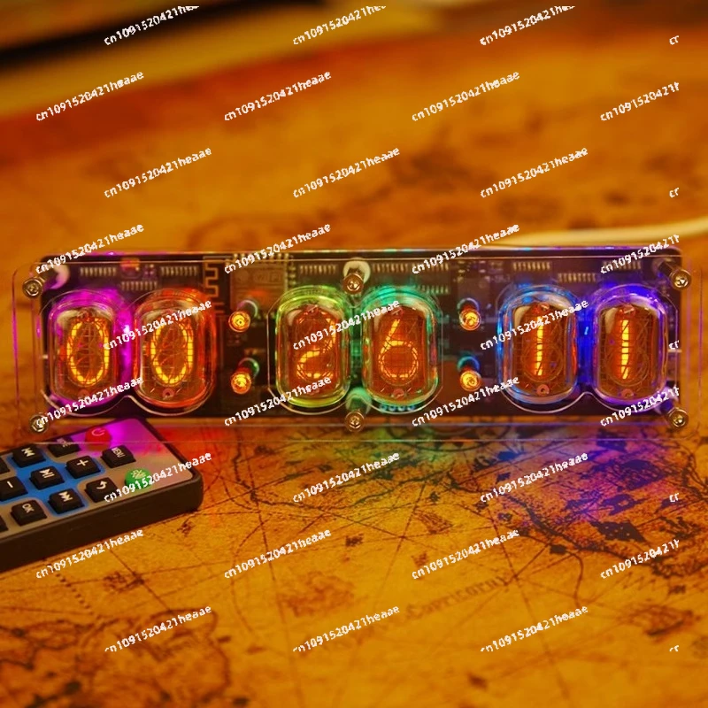Suitable for IN12 glow tube glow retro electronic alarm clock desktop gift creative ornament