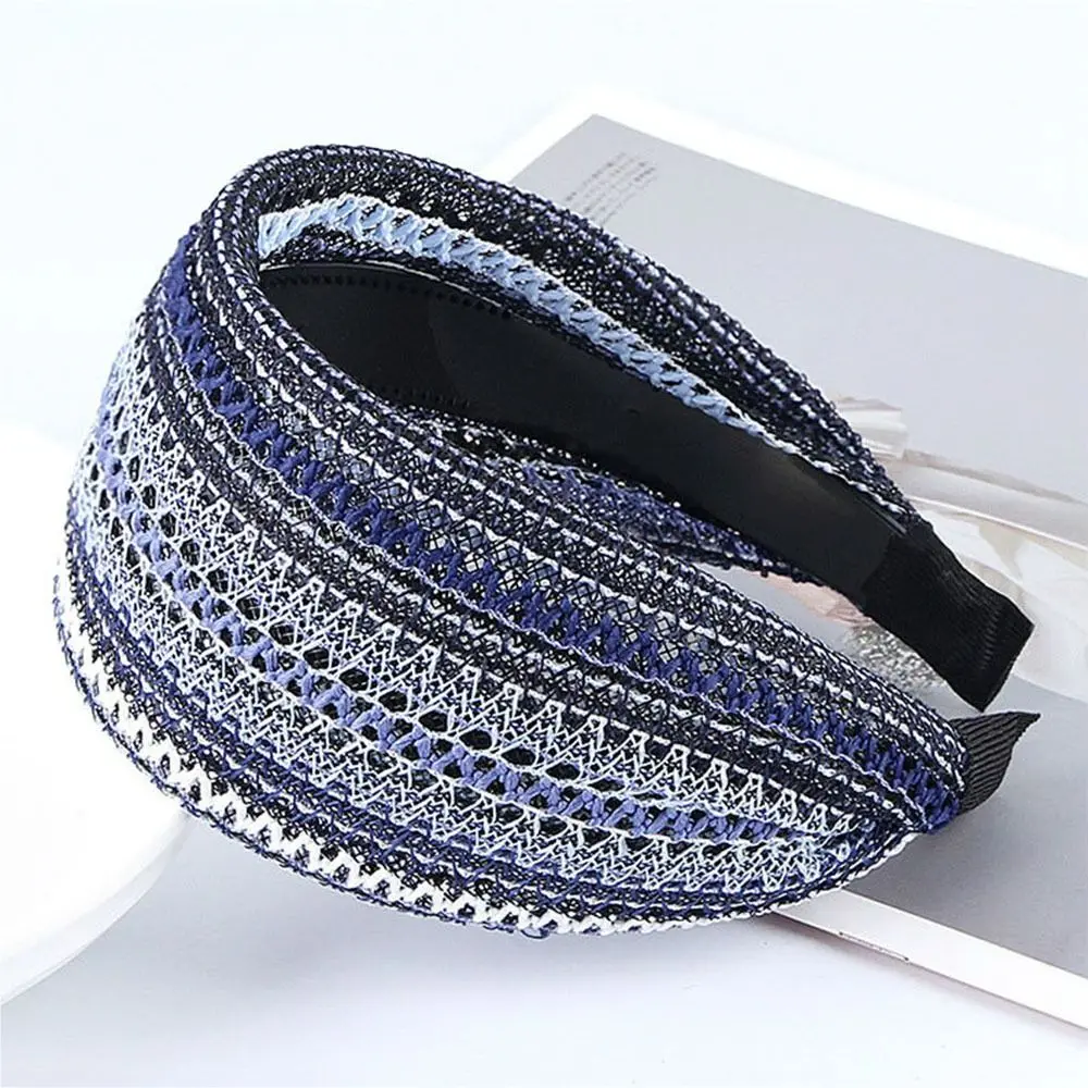 أزياء بوهيميا أنماط الشعر هوب اكسسوارات الشعر أدوات التصميم عصابات الشعر عصابات واسعة