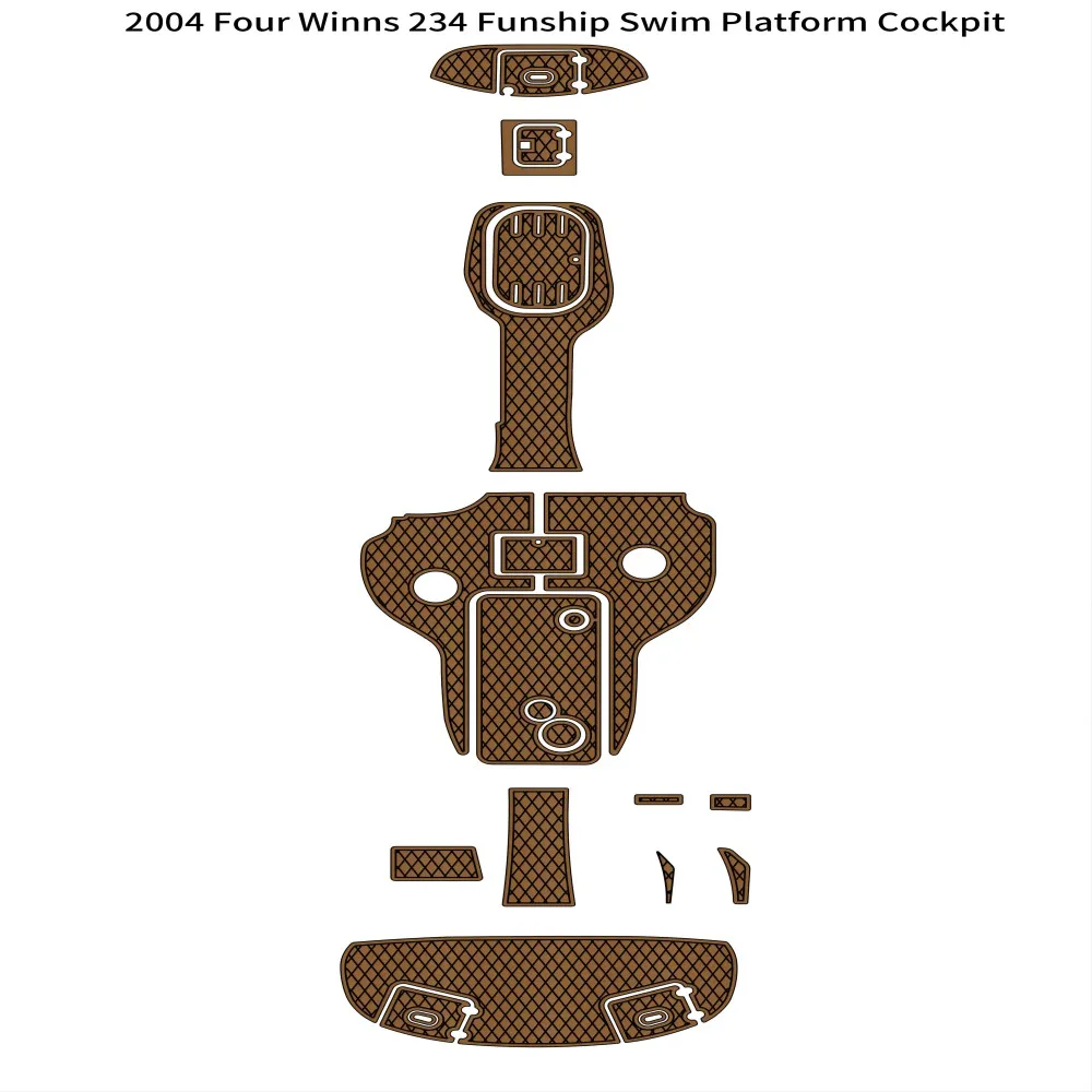 

2004 Four Winns 234 Funship Swim Platform Cockpit Boat EVA Foam Teak Floor Pad