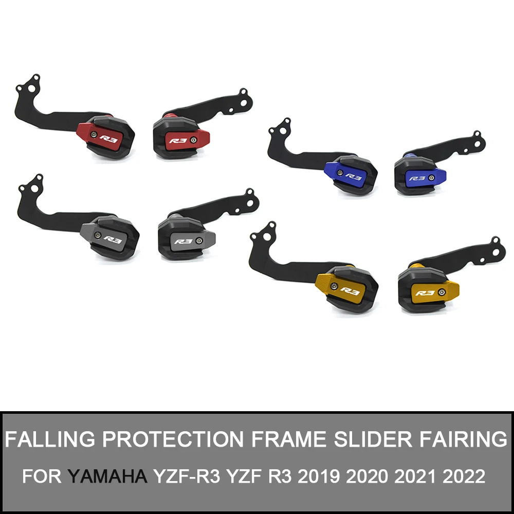 

Motorcycle Falling Protection Frame Slider Fairing Guard Crash Pad Protector YZFR3 For YAMAHA YZF-R3 YZF R3 2019 2020 2021 2022