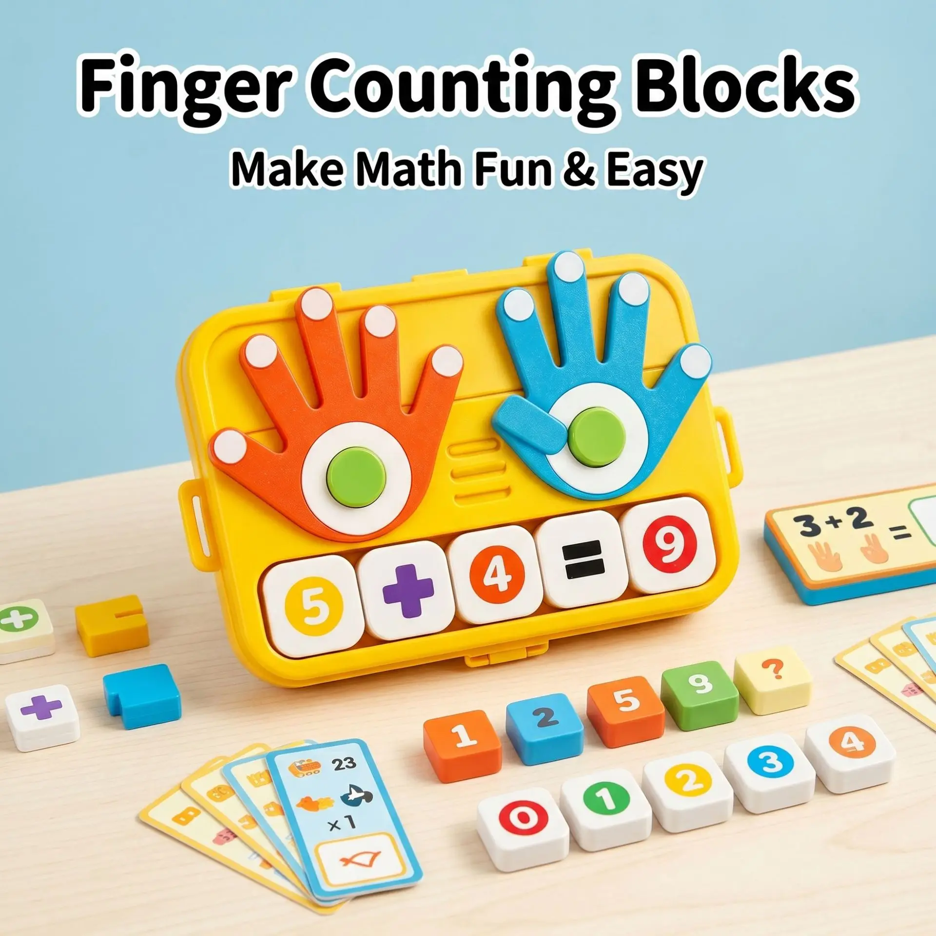

Math Finger Counting Wooden Number Math Learning Games Montessori Toys Intellectual Development Teaching Aids For Kids